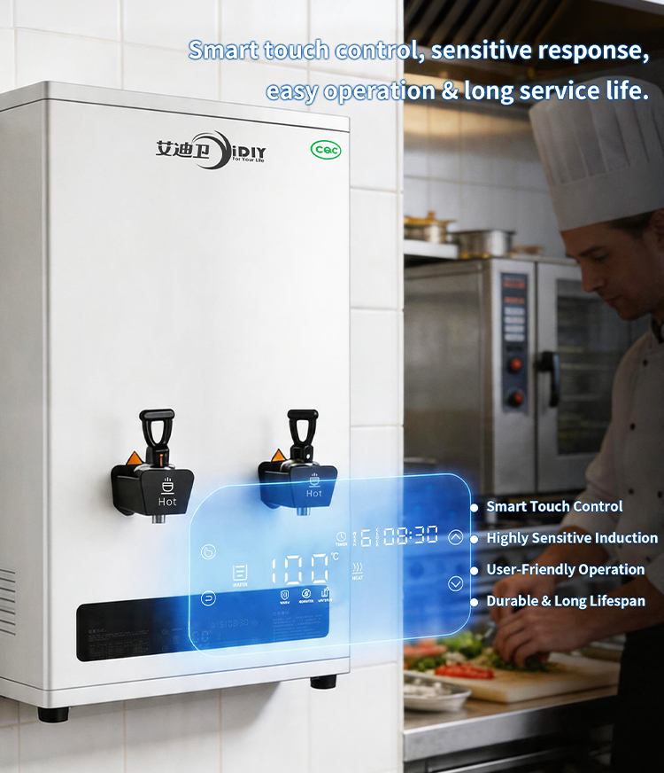 IDIY Stainless Steel Smart Wall-Mounted Commercial & Household Hot Water Heater 35L detail