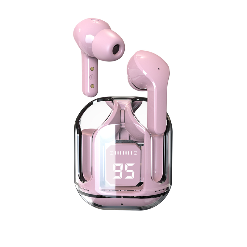 Transparent Crystal Box True Wireless Earbuds Gaming Noise Reduction TWS Earphones with Clear Shell In-Ear Bluetooth Headphones product view