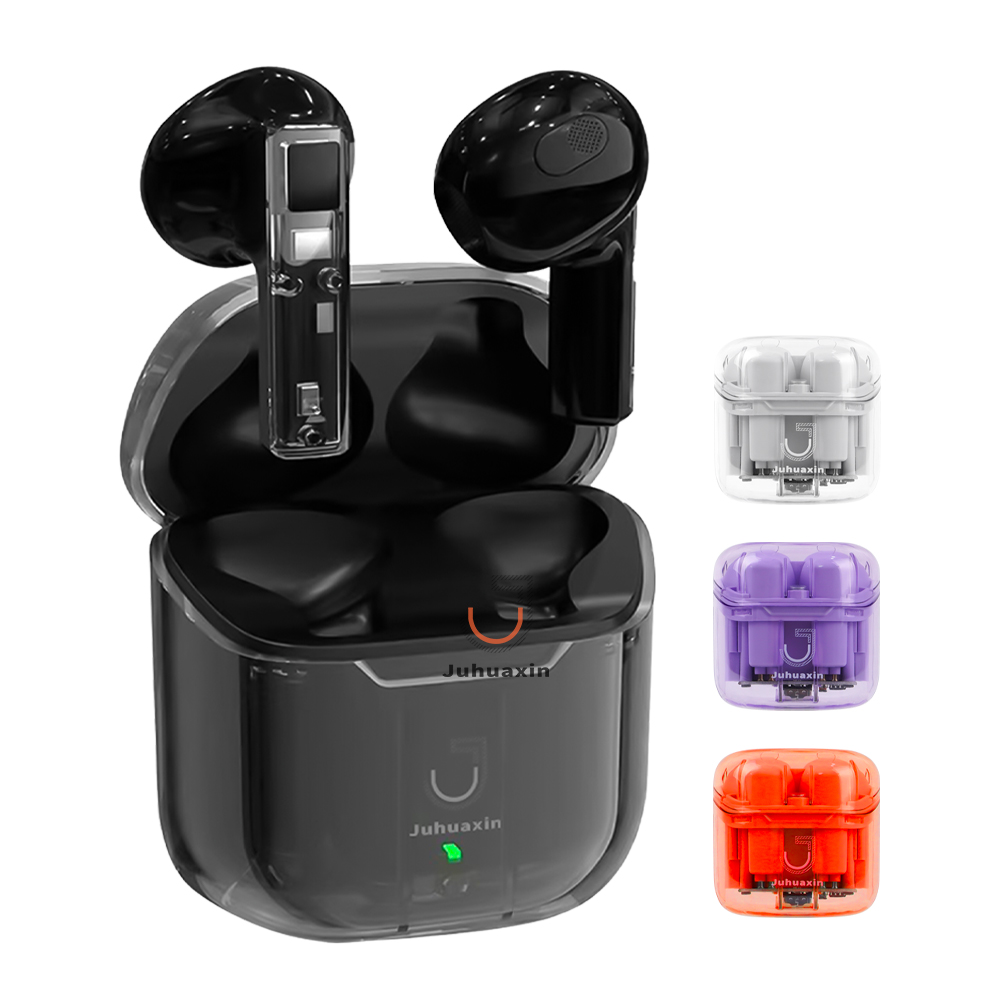 High Quality 5.1 Version In-Ear Wireless Earphones with LED Battery Indicator Clear Case & Extended Playtime No Delay product view