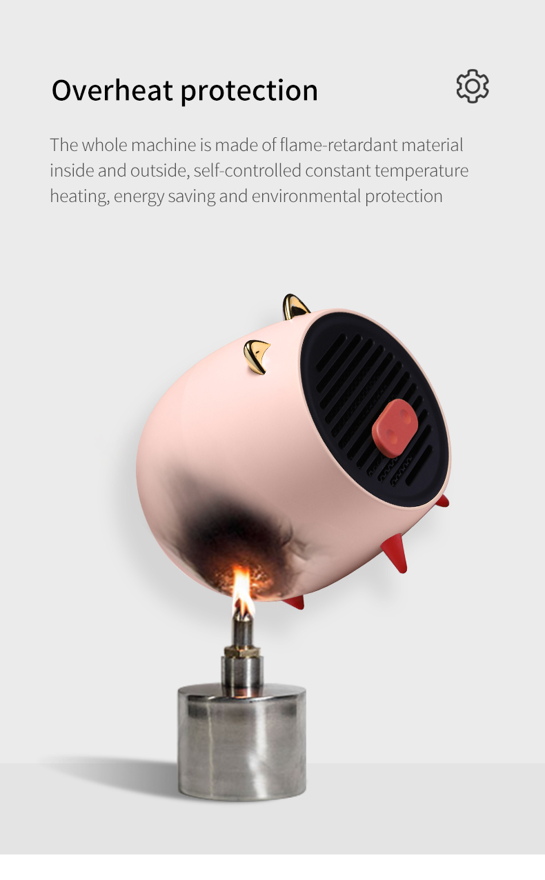 Wholesale Winter Cute Desktop Portable Heating Fan Mini Electric Air Heater Fan detail