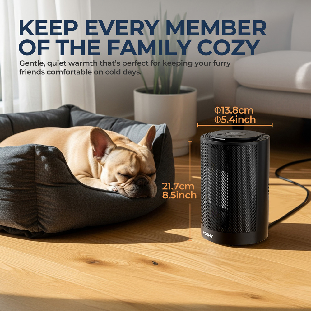 Portable PTC Heater, Hot Air Convection Fan Heater with 16-37℃ Thermostat, Oscillating Electric Space Heater for Home Office detail