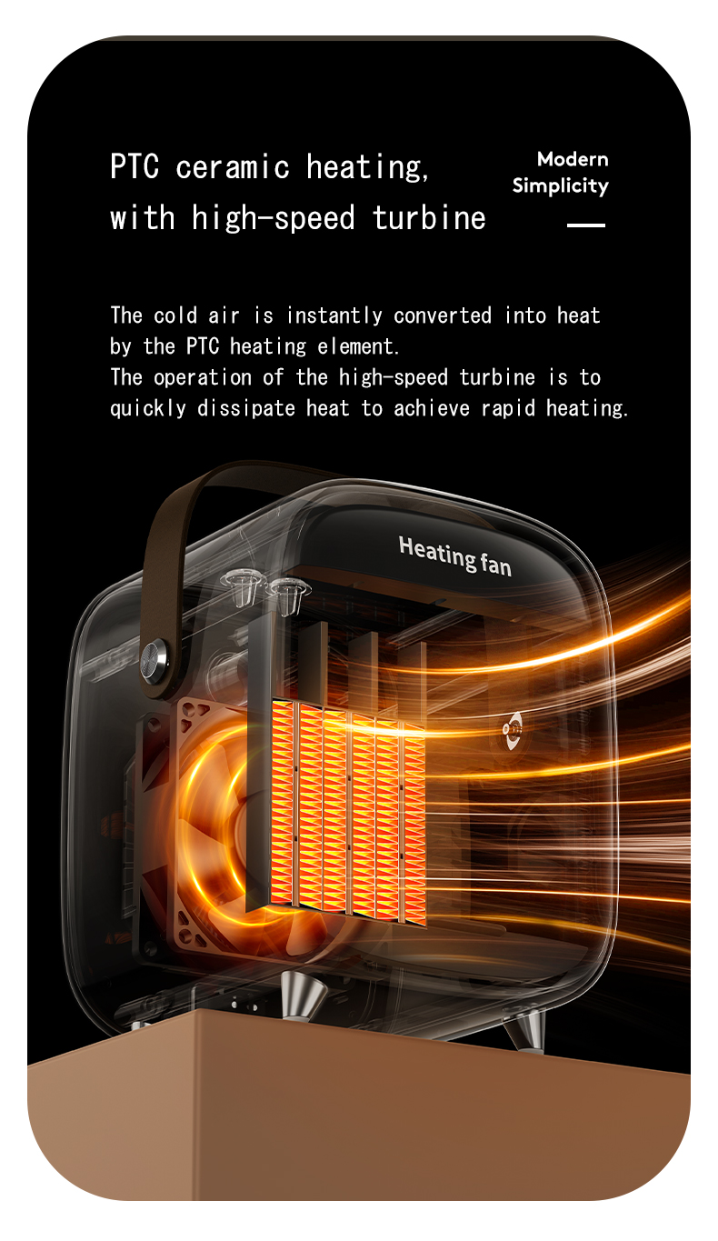 Portable Room Mini Hot air Electric Ptc Fan Heater product view