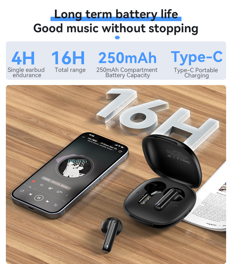 Yesido TWS25 BT5.3 TWS  With HD Microphone Without Delay Semi-In-Ear Headset Wireless Earphone Wireless Headphone detail