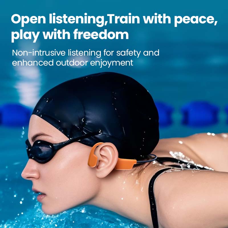 ALOVA New Design Bone Conduction Headphones IP68 Swimming Open Ear Wireless Headset Bluetooth Earphone product view