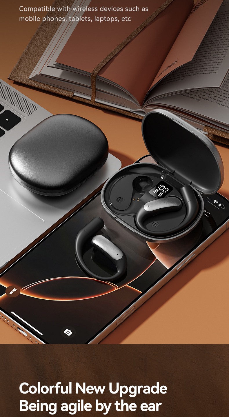 M127 Ows Wireless Earbuds BT 5.4 Open Stereo Sports Earphones LED ENC Noise Cancellation IPX5 Waterproof for Android/iOS/Windows detail