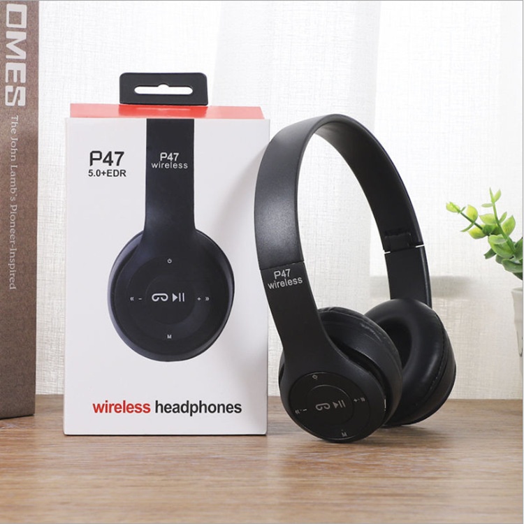 Cheapest Earphones Online Gaming Headset Handsfree P47 Wireless Cheap Price Headphones Over Ear Cordless Earphones With Mic detail