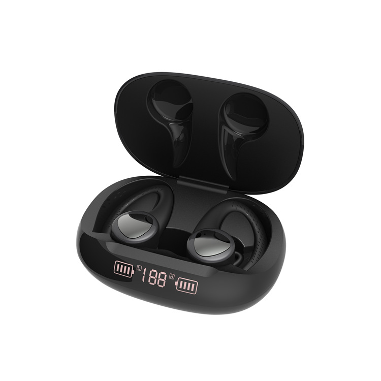 T09 JL Wireless Over-Ear Stereo for Earphones Earhook Hanging Sweat Proof Touch Control Digital Display Sports Headphones product view