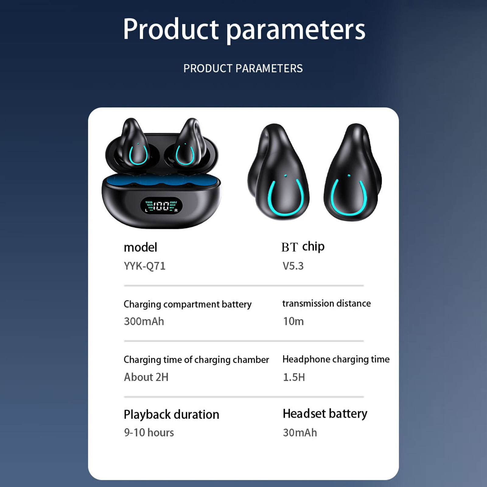 2024 BT 5.3 Headphones  in Ear Noise Canceling Tws Draadloze Oordopjes Waterproof  Cover Wireless Earbuds Earphone for Airpods detail