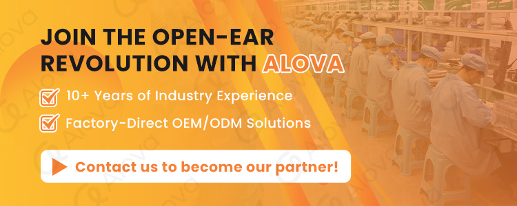 ALOVA New Product Ear Hook Secure Fit Open Ear Headphone IPX7 Bone Conduction bluetooth Sport Wireless Earphones for Cycling detail