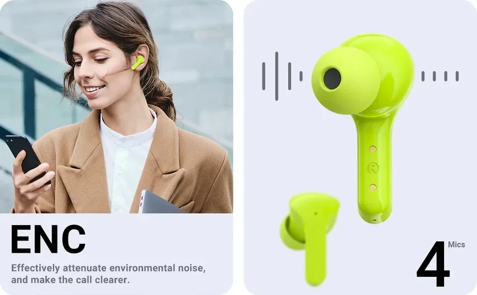 Eraysun Air31 Earbuds Transparent TWS True Wireless Noise Cancelling In-Ear Gaming Headset Waterproof Business Boat Earphone detail