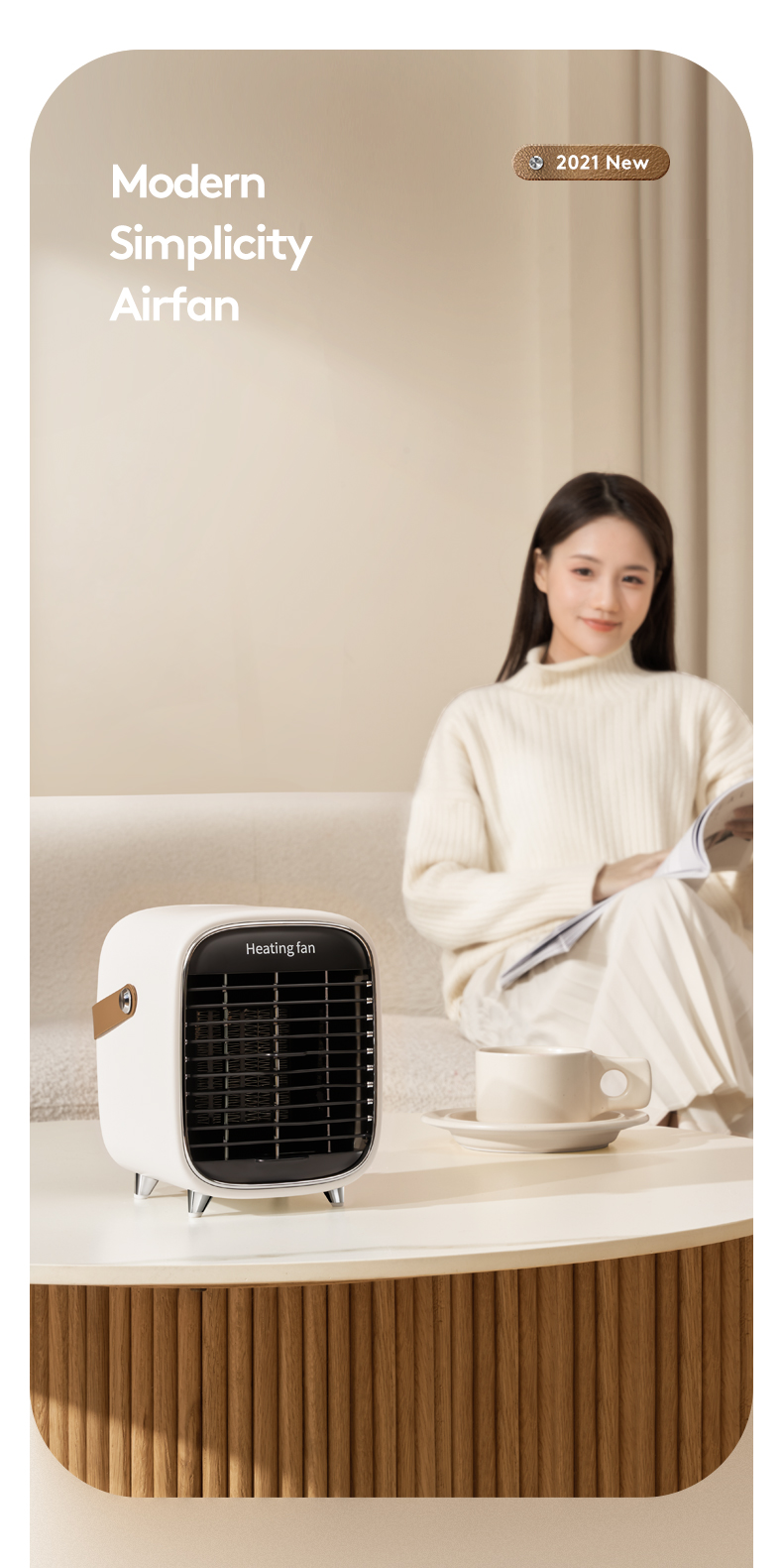 Portable Room Mini Hot air Electric Ptc Fan Heater detail