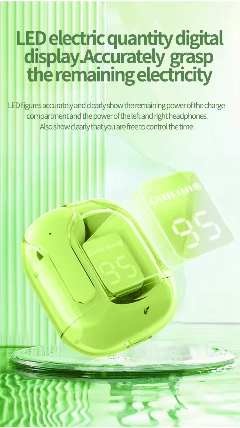 Air31 Newest Digital Display Earphone TWS True Wireless Headphones Waterproof for Music Gaming Sports Headphones detail