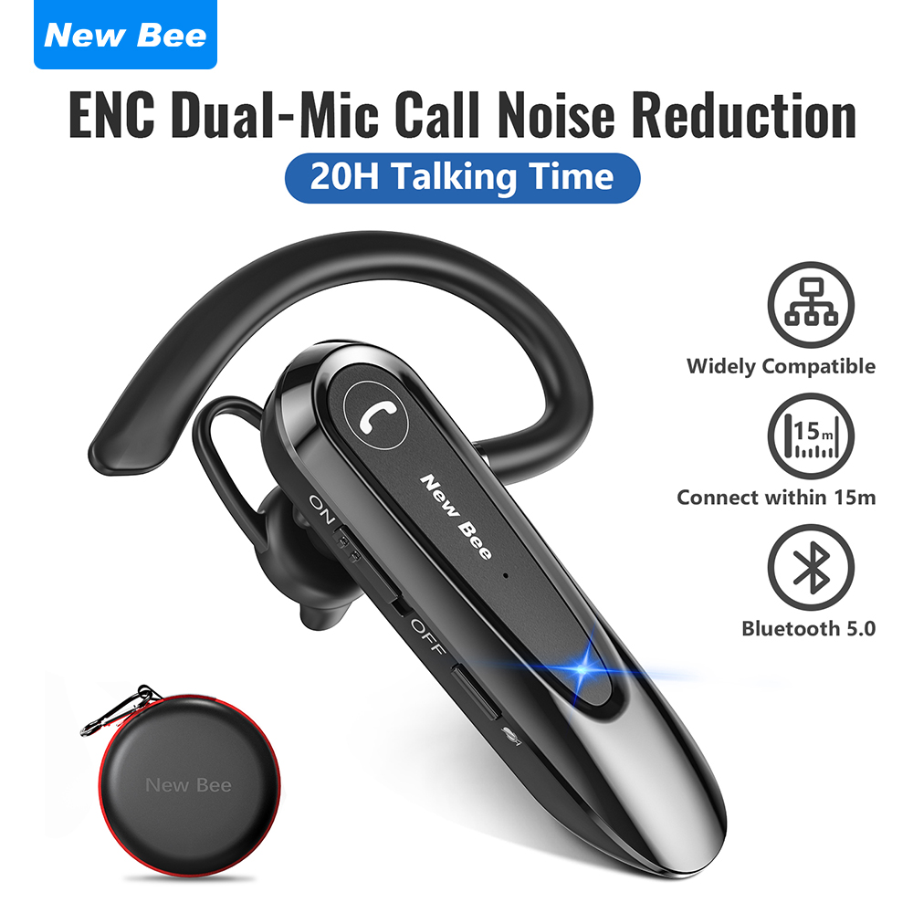 New Arrival New Bee QCC 3020 Chipset Business Headphone Single Ear Wireless  Earphone Headset LC-B45 product view