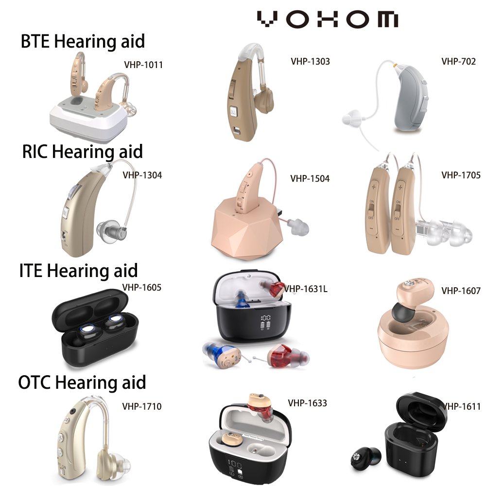 VOHOM All Products Chinese Sound Amplifier Manufacturer Supplier Wholesale OEM&ODM Provides BTE Behing the Ear OTC Hearing AIDS product view