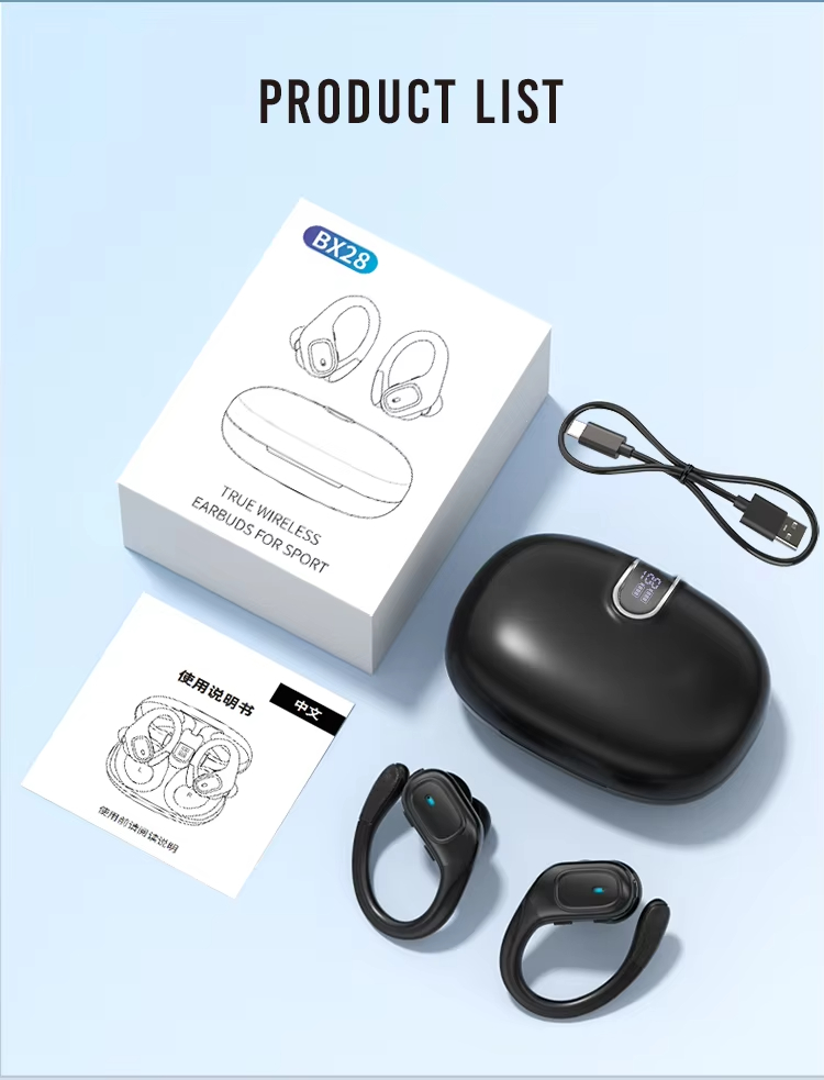 Wireless Earbuds TWS Earphones Headphones JL BT5.4 45H Battery 10mm Driver Digital Display IPX5 Ergonomic Fit Type-C Auto Charge detail