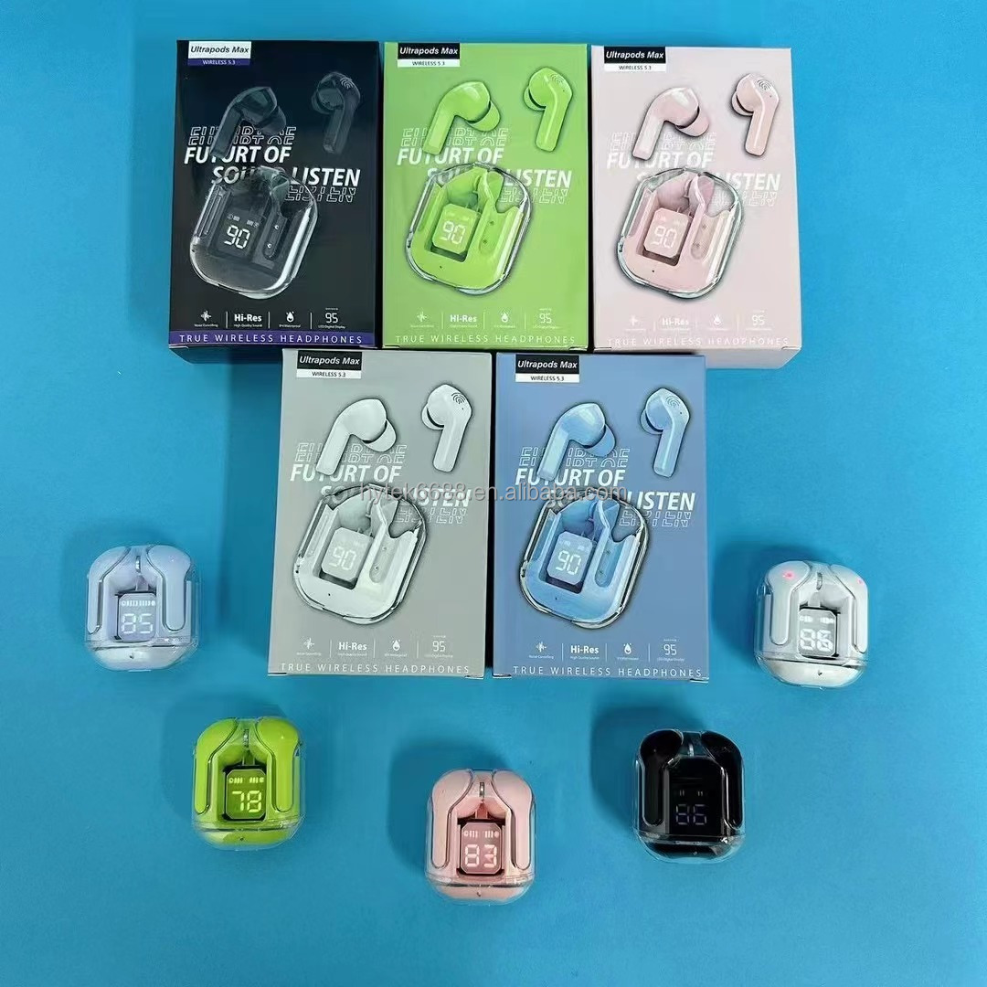 Transparent Ear Buds in Ear Earphones LED AIR 31 Headphone Wireless Earphone Waterproof Audifonos Ultraprods Pro Ultrapods Max detail