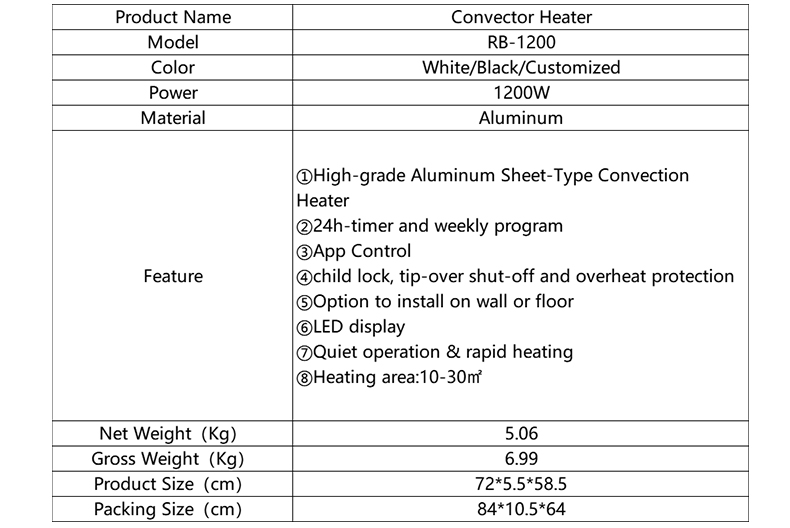 Hot Sell High Quality Electric Convector Space Heater Overheat Protection Energy Saving X-shape Aluminum Heating for Home detail
