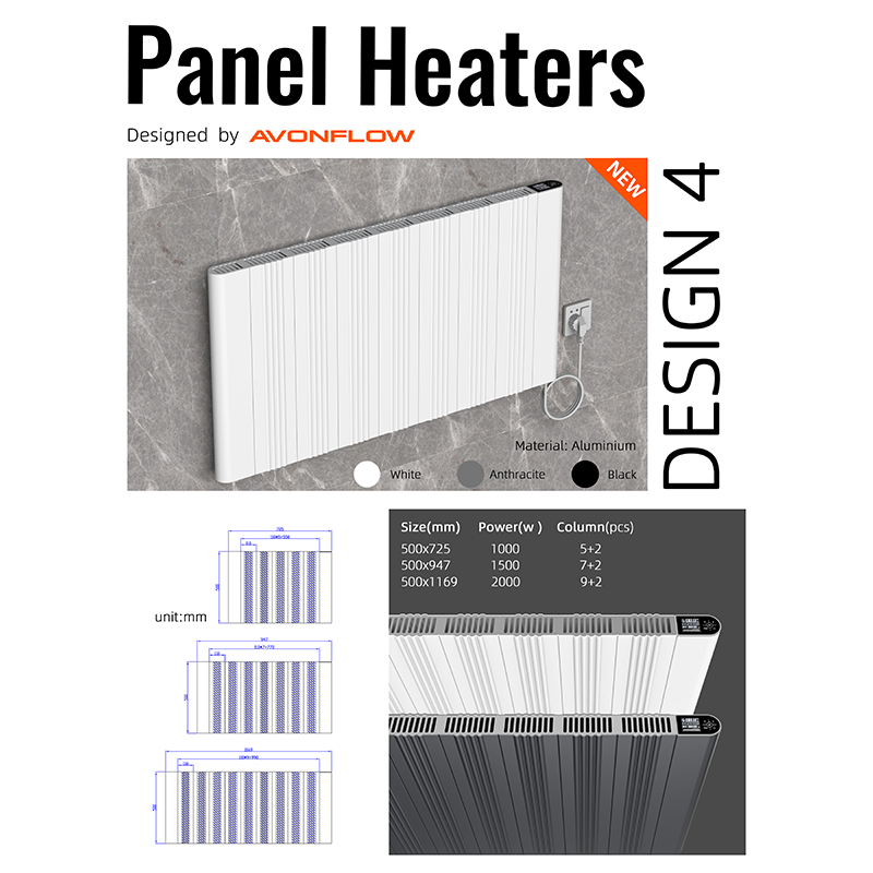 Wholesale Pricing Aluminum Designer Radiator Vertical Electric Heater with Thermostat Controller product view