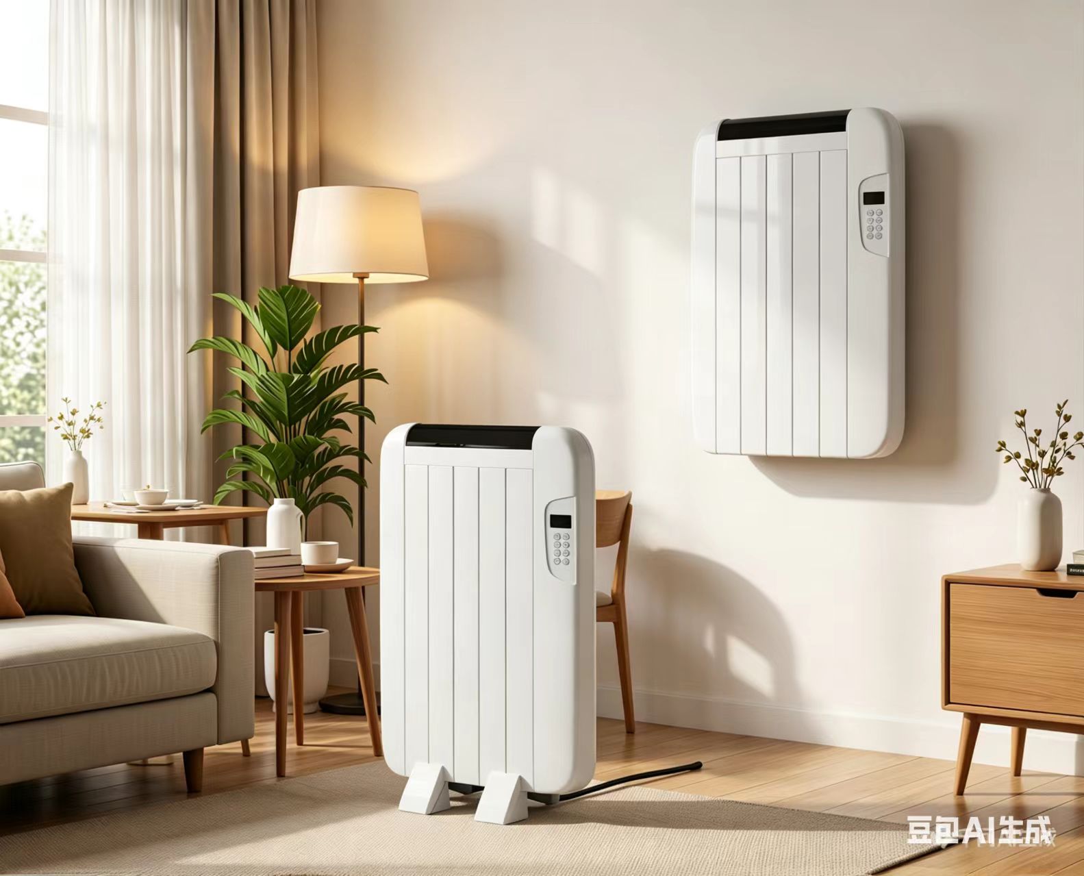 Mini Plastic PTC Fan Heater 600W with Adjustable Thermostat Remote Control Energy Efficient Class a Silent & Safe for Home Use product view