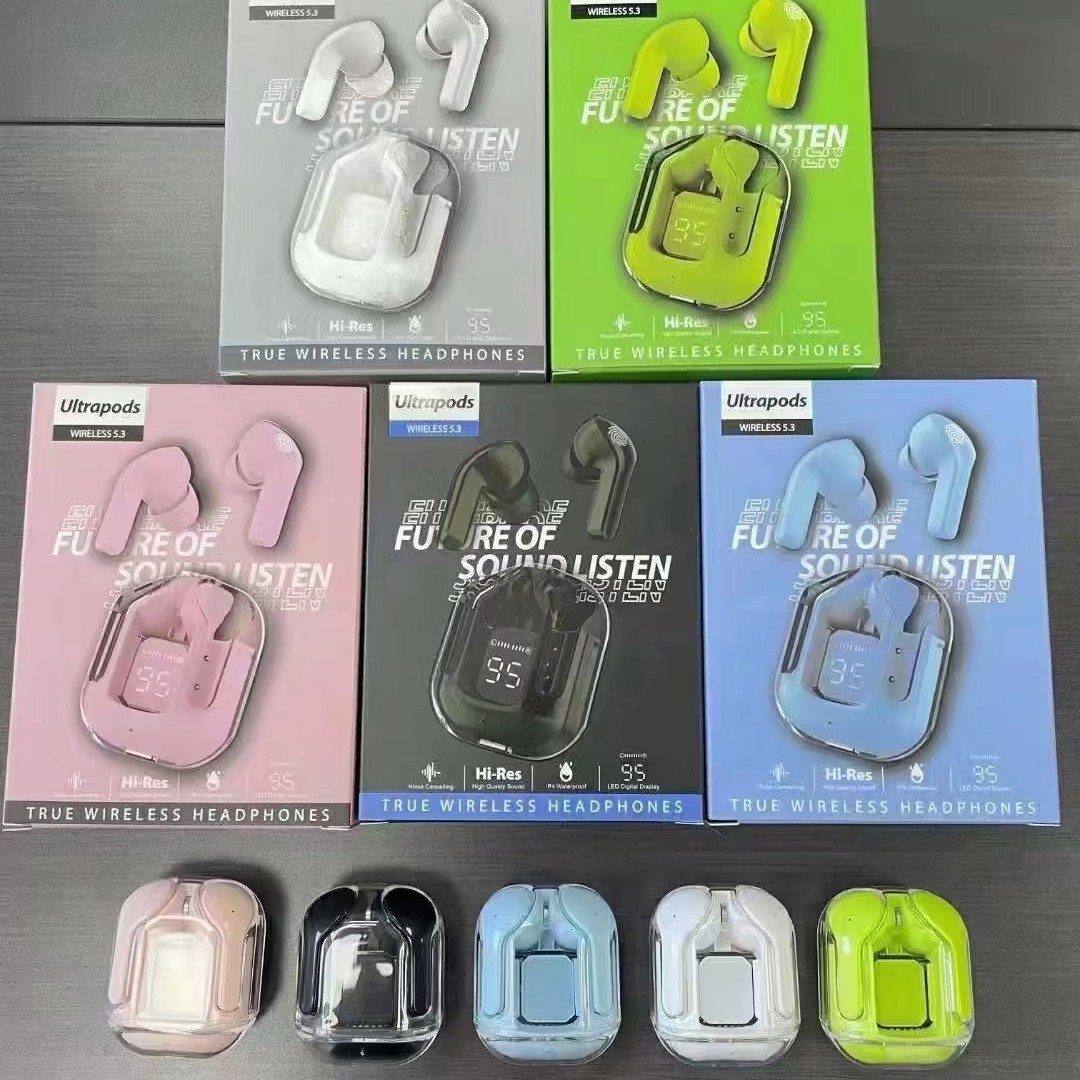 Fashionable Transparent Air31 TWS Earbuds Digital Display Crystal Wireless Earphone Headphone Pods Auriculares Audifonos Air 31 detail