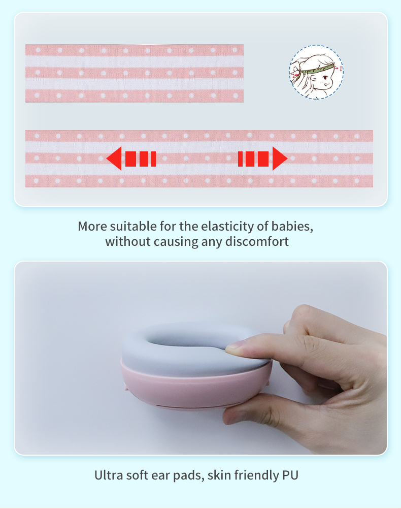 HQ Premium Eco-friendly Material Safety Noise Cancelling Ear Muffs Kids Hearing Protection Infant Baby Sleeping Earmuffs detail