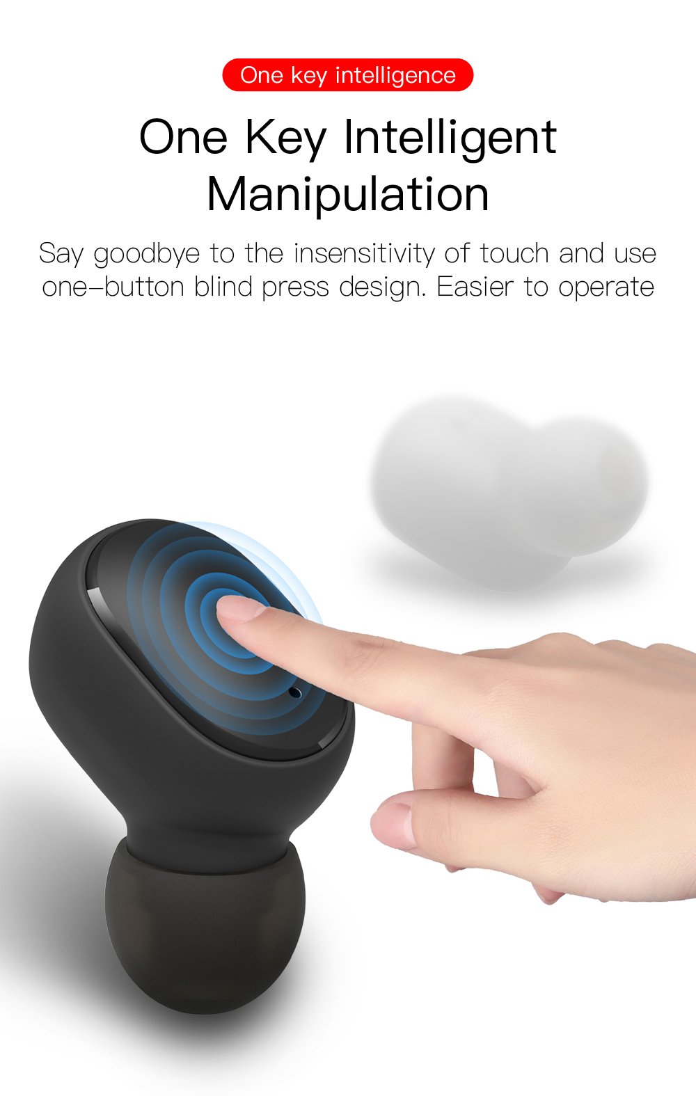 Wireless Earbuds Bluetooth 5.4 Headphones Deep Bass Stereo for AI Clear Calls Earphones In-Ear  Ear Buds for Phone Gaming TWS detail