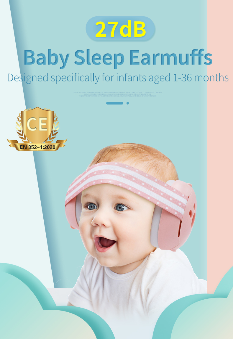 HQ Premium Eco-friendly Material Safety Noise Cancelling Ear Muffs Kids Hearing Protection Infant Baby Sleeping Earmuffs detail