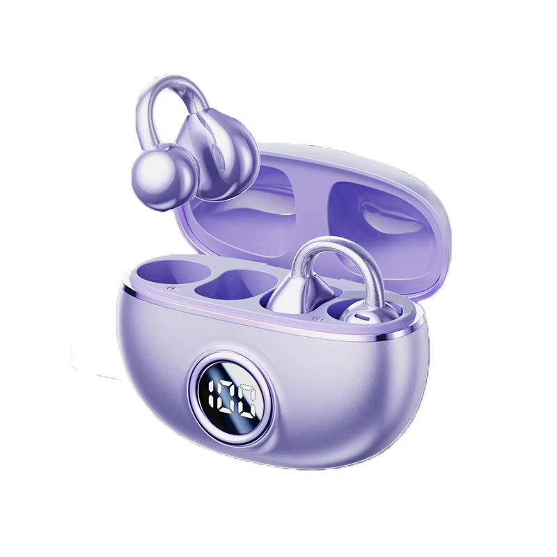 Open Ear Wireless Earbuds TWS HiFi Sound Digital Display Battery Indicator Fashion Earphones for Sports Music Use product view