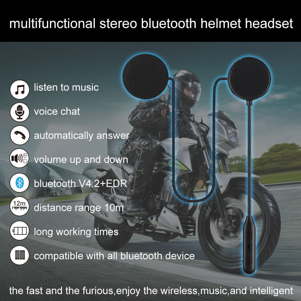 HM-1 Motorcycle Helmet Headset Bluetooth 5.1 EDR Hi-Fi Stereo 20M Range for Riding detail