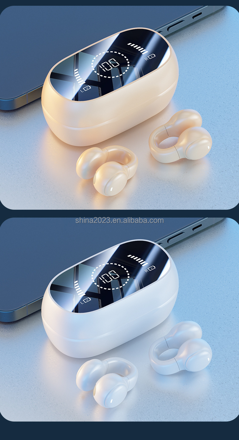 M47 Earbuds Bone Conduction Wireless Headphones Gaming Headsets Noise Canceling Sport Earphones Stereo Sound Blue Tooth Headset detail