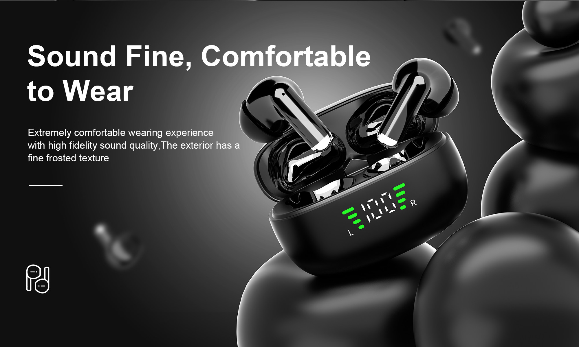 In-ear TWS Earbuds with Digital Battery Display for Music Sport From Headphone & Earphone Manufacturer detail