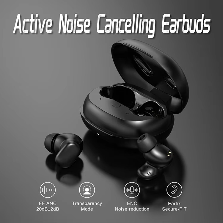 Wireless In-Ear Earbuds ENC Noise Cancelling LED Battery Display Waterproof Low Latency Stereo Sound Bass Headphones Sports detail