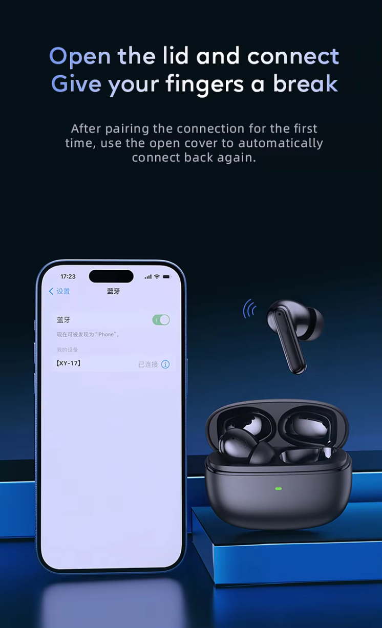 Active Noise Cancelling Earbuds JL Chipset Hi-Fi Stereo Wireless Earphones Sports Gaming In-Ear Headphones Bluetooth 5.3 Earbuds detail