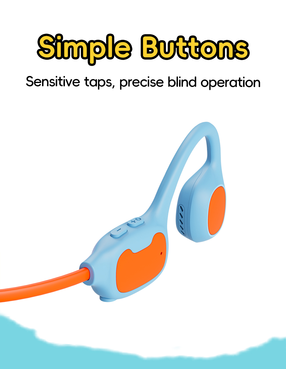 New Product Kids Bone Conduction Headphones Air Conduction Earphones Open Ear Headsets Wireless Bluetooth Earbuds for Study detail