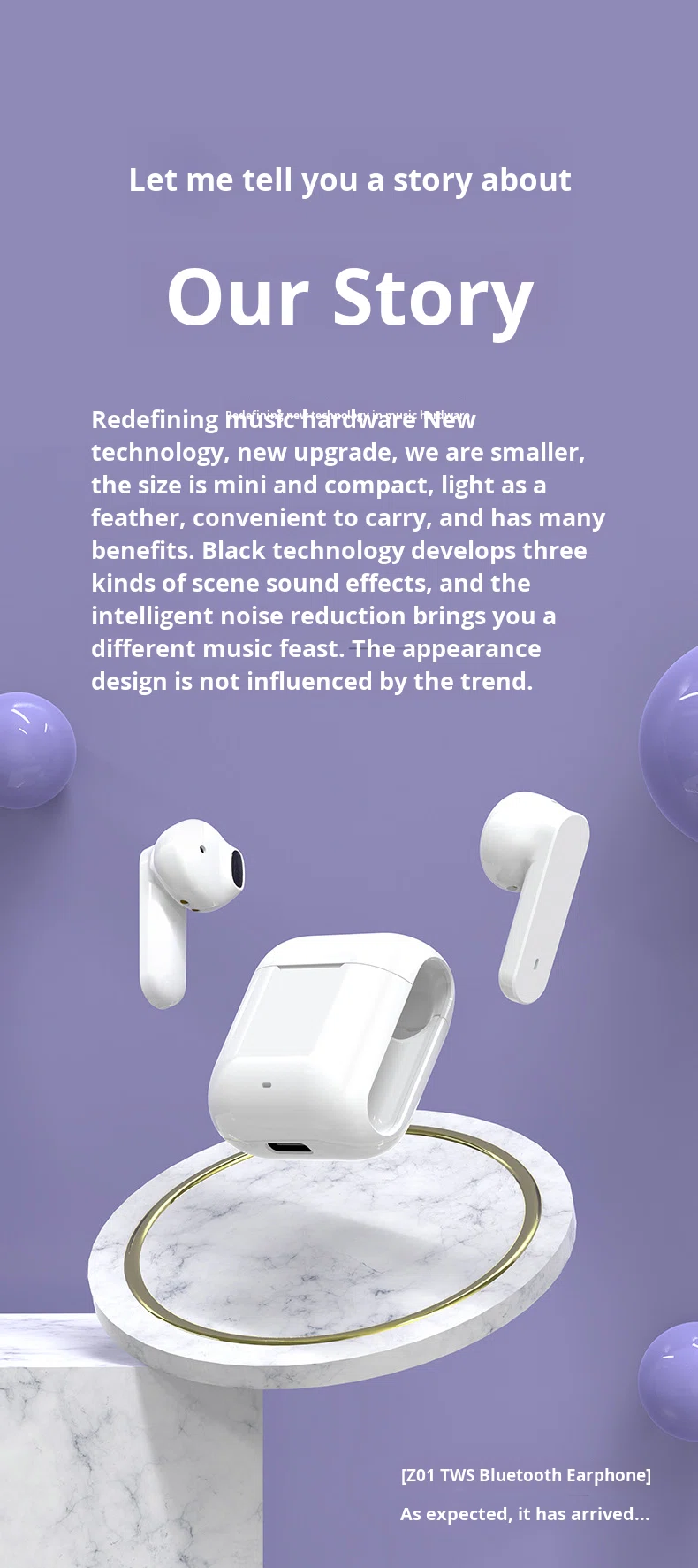 High-Value In-Ear Mini True Wireless for Earphones Lightweight Portable TWS for 5.0 Factory 10-15 Hours Battery Life detail