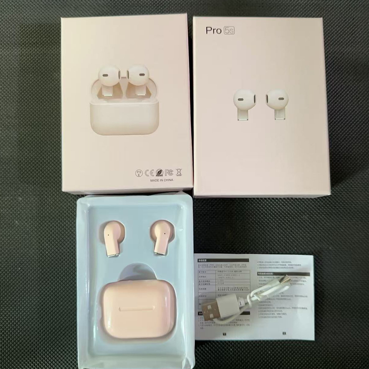 New Pro5s in Ear Wireless Earphones with Long Range High Sound Quality Compact and Universal Wireless Earphones product view