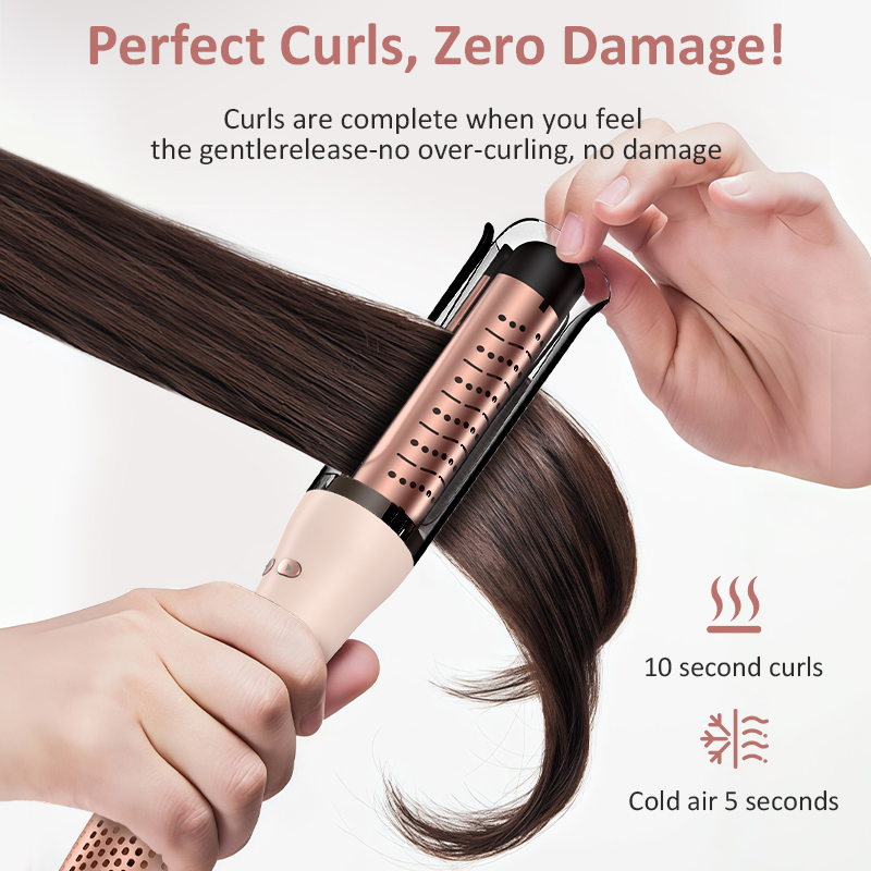 Automatic Ceramic Hair Curler Electric OEM&ODM 32mm Rotating Barrel Custom Colors PTC Heater 4 Temp Portable for Travel Home Use detail