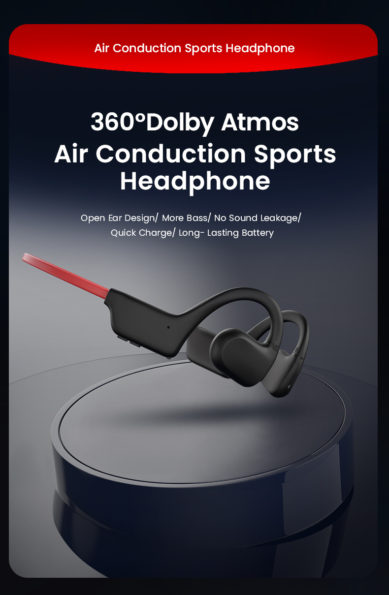ALOVA Best Deal Air Conduction Wireless Headset Ipx5 Sport Earphone Open Ear Headphones Bluetooth 5.2 detail