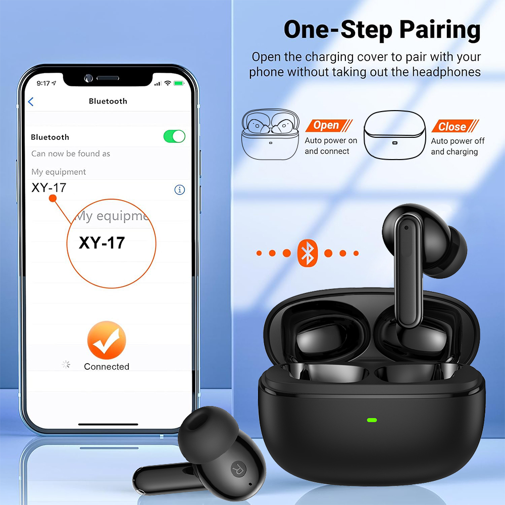 Active Noise Cancelling Earbuds JL Chipset Hi-Fi Stereo Wireless Earphones Sports Gaming In-Ear Headphones Bluetooth 5.3 Earbuds product view