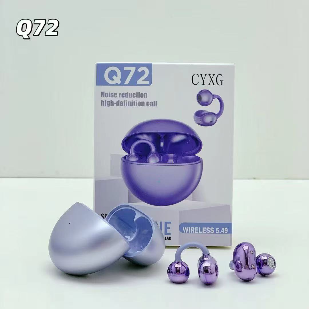 ZongX Wireless Earbuds with Earhooks Purple Open Ear Design Comfortable Fit for Sports and Daily Use detail