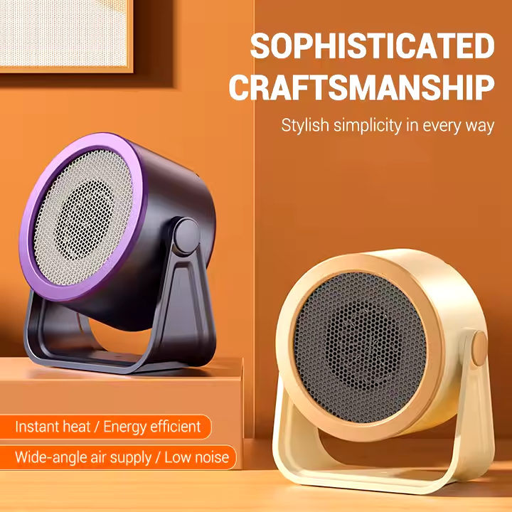 Portable 500W PTC Ceramic Heat Mini Low-noise Portable Electric Fan Heaters Household Space Heaters product view
