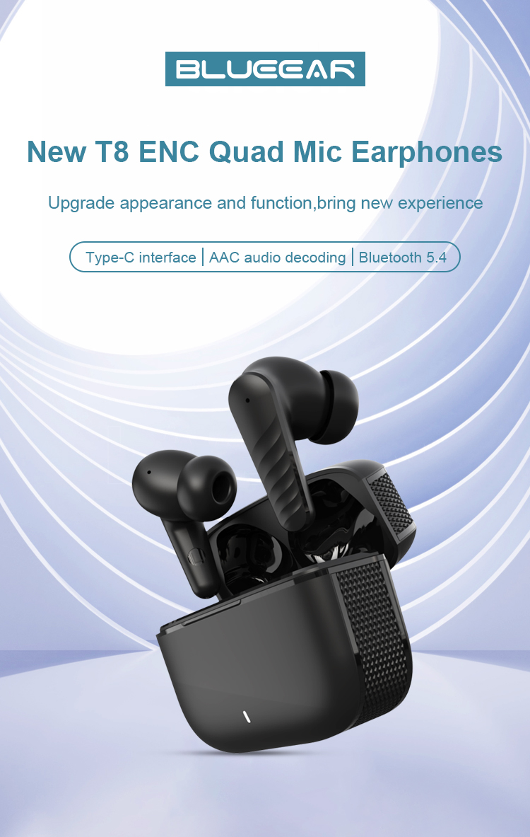 2024 New Wireless Earbuds Tws Headsets Gaming HIFI Bass Sports Game Headphone Earphone T8 detail