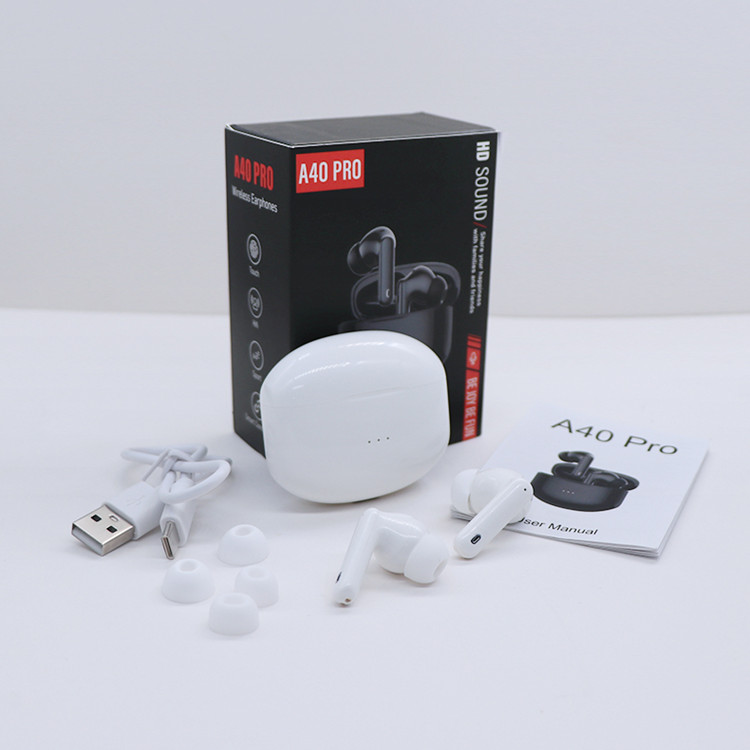 2022 A40 Tws Active Noise Canceling Wireless Earphone Noise Reduction Headset In-ear Headphone ANC ENC Earbuds detail