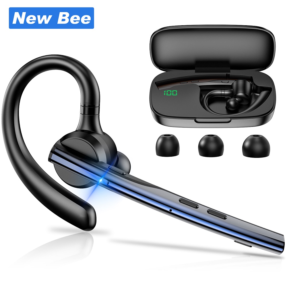 New Bee M54 V5.1 Headsets Hands-Free Headphones Noise Canceling Mic Wireless Earpiece With 500Mah Charging Case