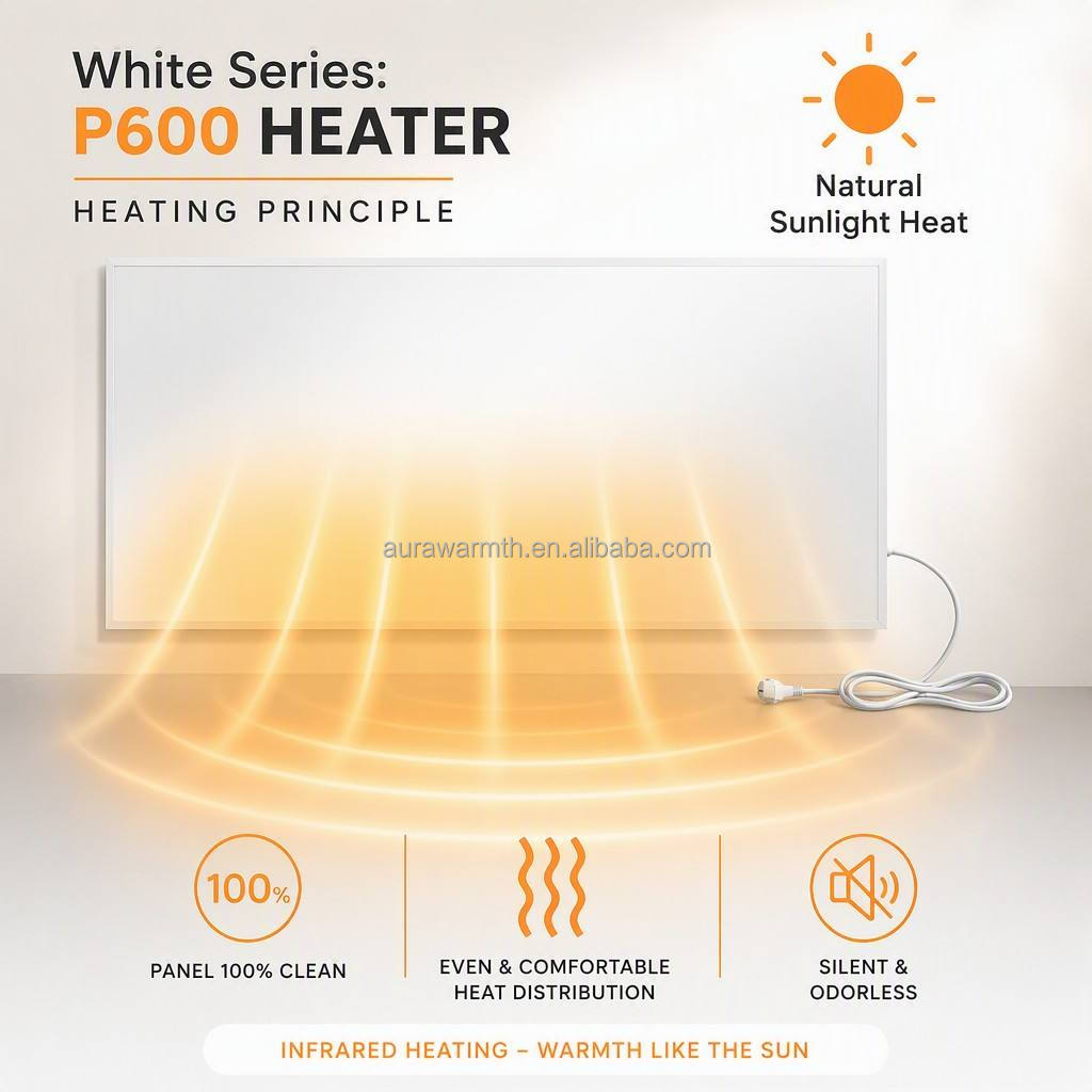 OEM Customization Aluminum Frame  No Noise Freestanding Ceiling Wall Mounted Carbon Crystal Infrared Overheat protection Heater product view