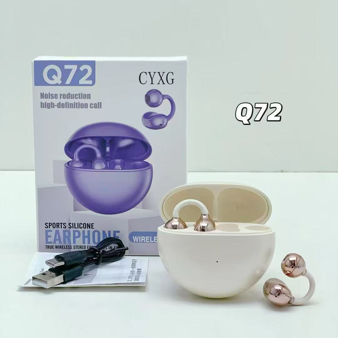 ZongX Wireless Earbuds with Earhooks Purple Open Ear Design Comfortable Fit for Sports and Daily Use detail