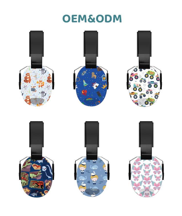 ABS Adjustable Noise Cancelling Sleeping Kids Ear Muffs Ear Protection Hearing Protector Autism Earmuffs detail