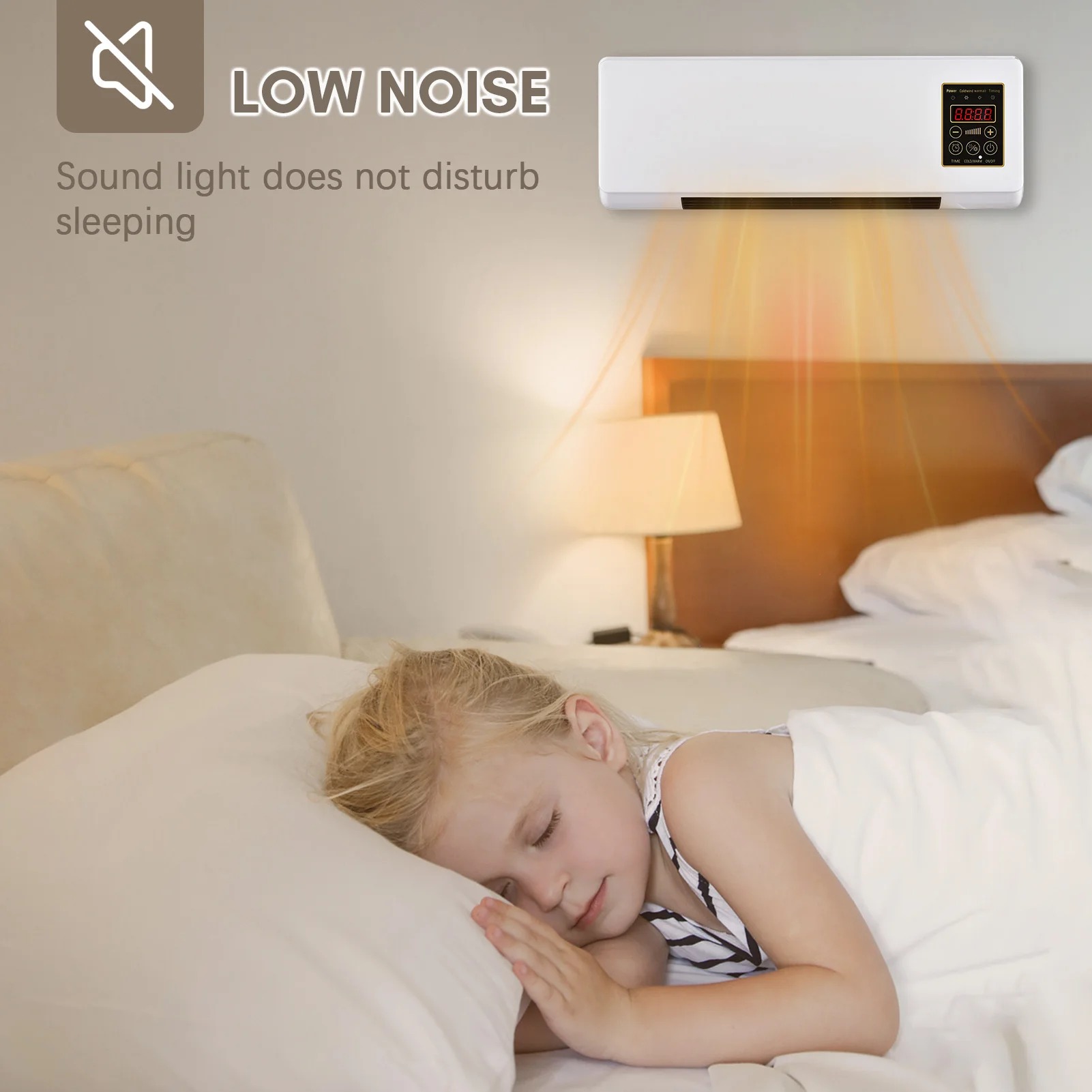 Wall Mounted Air Conditioner Cooling Heating Dual Use Hot Fan Household Wall Hanging Air Conditioner and Heater with Remote detail
