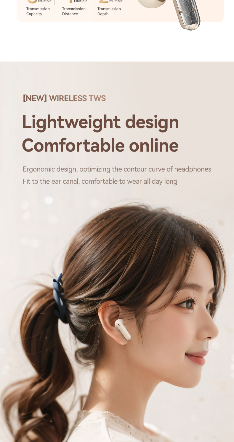 2026 Newest M69 Tws Hot Selling Wireless Earbuds 5.4 Earphone Gaming Headset Stereo Sound Music In-Ear Earphone detail