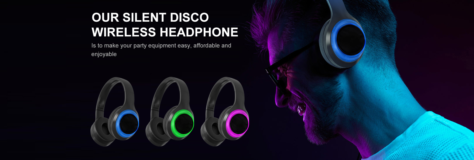 Silent Disco Headphones F39 Hifi Wireless Headset Earphone Electronics Wireless Headphones detail